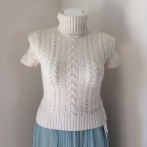 Banana Republic Angora Wool Blend Sweater with Metallic detail